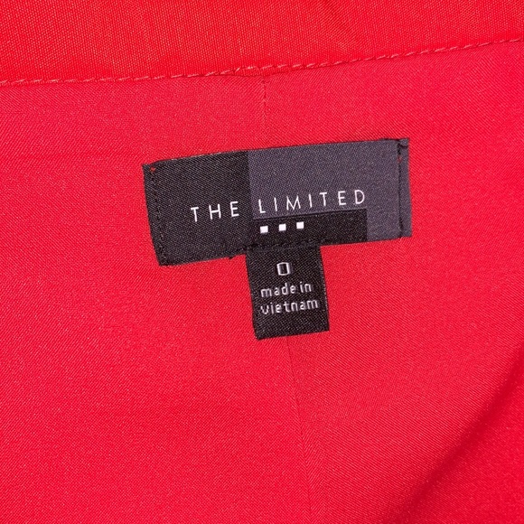 The Limited Red Orange Coral Dress Skirt Sz 0 - Picture 7 of 7